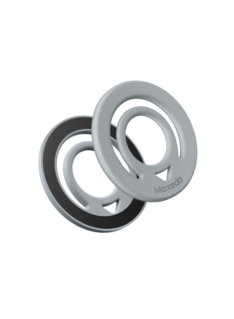 Moxedo حامل حلقة مغناطيسية مزدوجة الجوانب من موكسييدو جيلو-ماج، متوافق مع سيليكون ماغسيف، لوحة حلقة معدنية للأندرويد، الهواتف الذكية (رمادي تيتانيوم) - Image 1