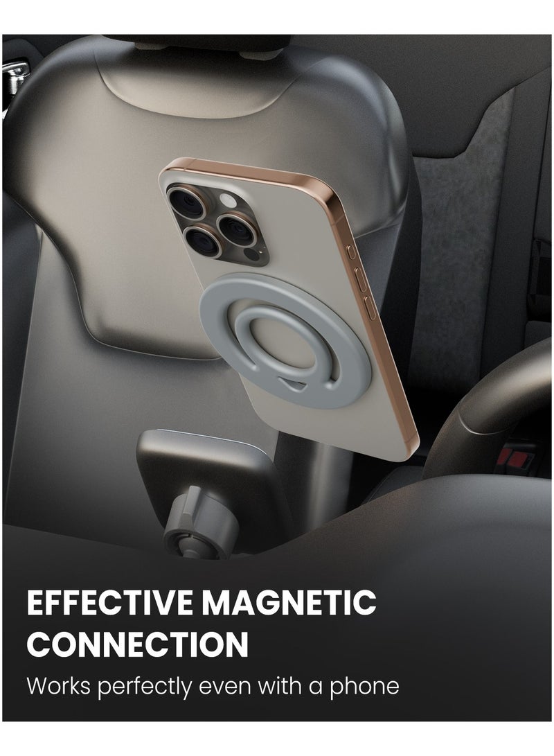 Moxedo حامل حلقة مغناطيسية مزدوجة الجوانب من موكسييدو جيلو-ماج، متوافق مع سيليكون ماغسيف، لوحة حلقة معدنية للأندرويد، الهواتف الذكية (رمادي تيتانيوم) - Image 3