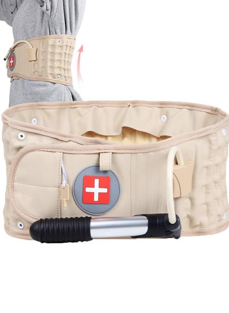 Physical Decompression Back Belt, Spinal Air Traction Belt, Suitable for Lower Back Pain Relief, Back Support & Lumbar Traction Belt (Women & Men One Size Fits)