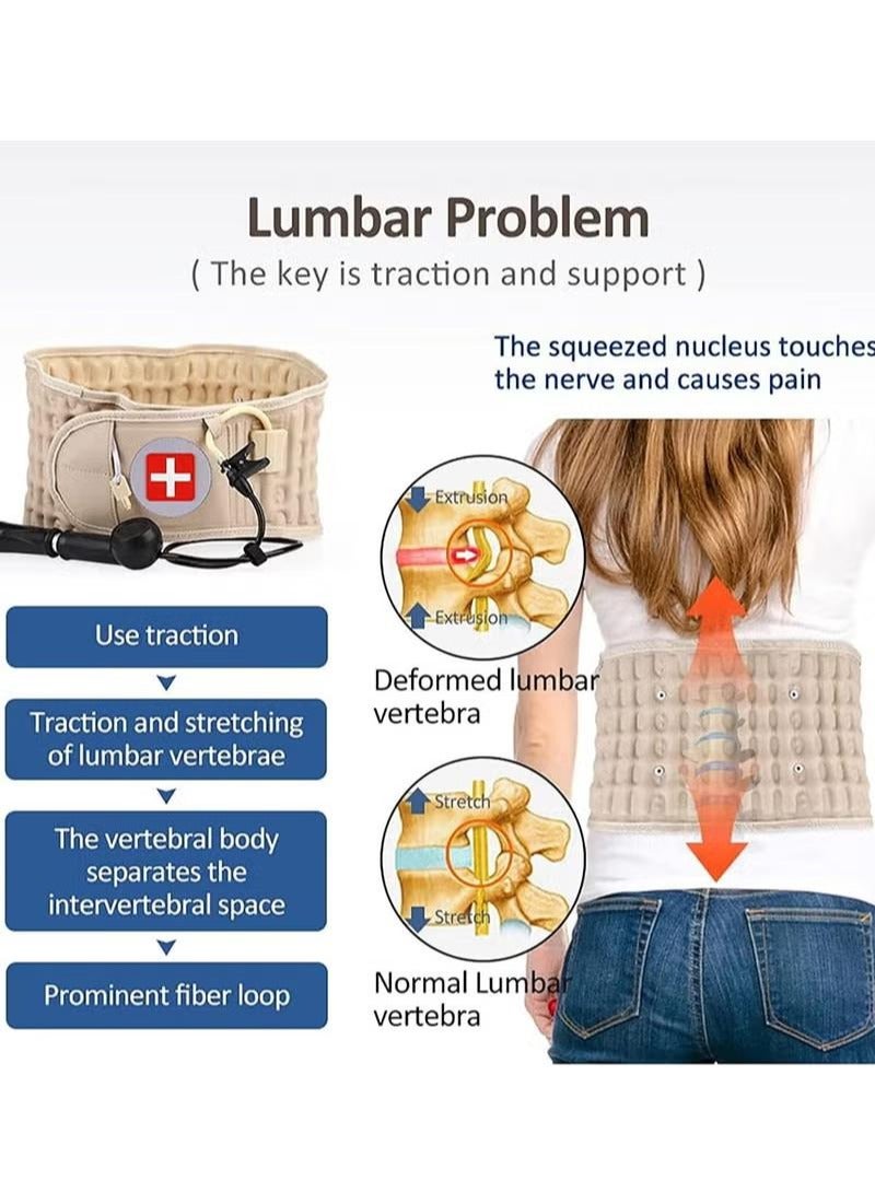 XiuWoo Physical Decompression Back Belt, Spinal Air Traction Belt, Suitable for Lower Back Pain Relief, Back Support & Lumbar Traction Belt (Women & Men One Size Fits)  - Image 5
