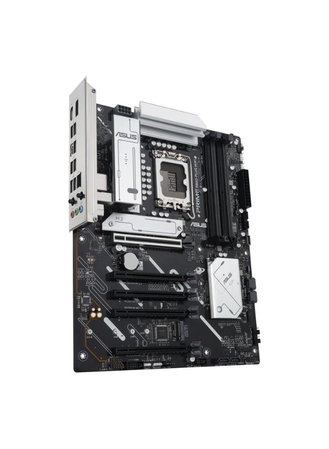 ASUS Prime B860-Plus WiFi ATX Motherboard – Intel LGA 1851 Socket, Supports 14th/15th Gen Core Ultra Processors, DDR5 up to 256GB 8666+ MT/s (AEMP III), PCIe 5.0 x16, Dual M.2 (1× PCIe 5.0, 1× PCIe 4.0), WiFi 6E, Bluetooth 5.3, 2.5Gb LAN, USB-C 20Gbps, HDMI 2.1, DP 1.4, Aura Sync RGB, 4x SATA III, ATX Form Factor | 90MB1K50-M0EAY0 - Image 2