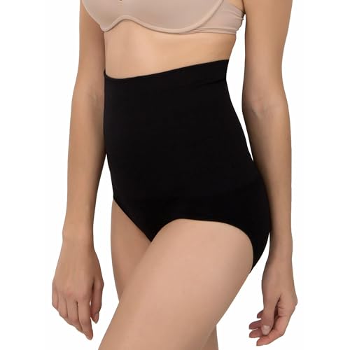 Lilots Women's High Waist Shapewear with Anti Rolling Strip || Tummy Control Tucker Waist Slimming Shapewear Black - Image 3