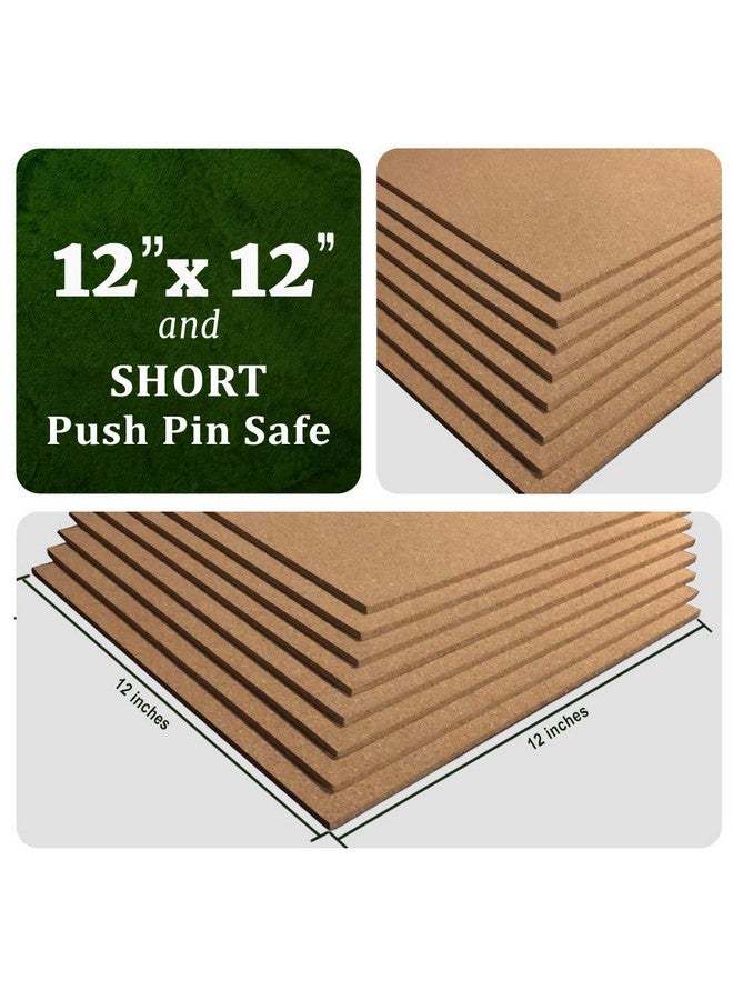 Classic Mules Cork Board Tiles 8 Pack Square 12 X 12 1/4 Thick Cork Tiles Premium Natural Cork For Bulletin Board Display Or Mini Wall 72 Self Adhesive Squares Included - Image 2