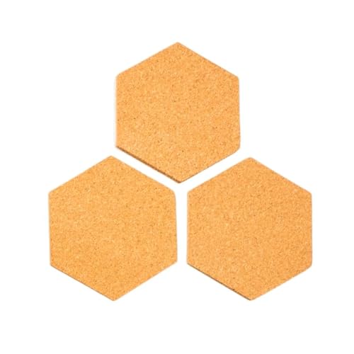 HAMELIN Bee Hive Hexagonal Cork Pinboard For Home Office Classroom & Notice Board For Home | Self-Adhesive Tiles Bulletin Reminder Board | Multi Purpose Wall Decor Boards | Set of 3 | 20 x 10 x 1 cm - Image 1