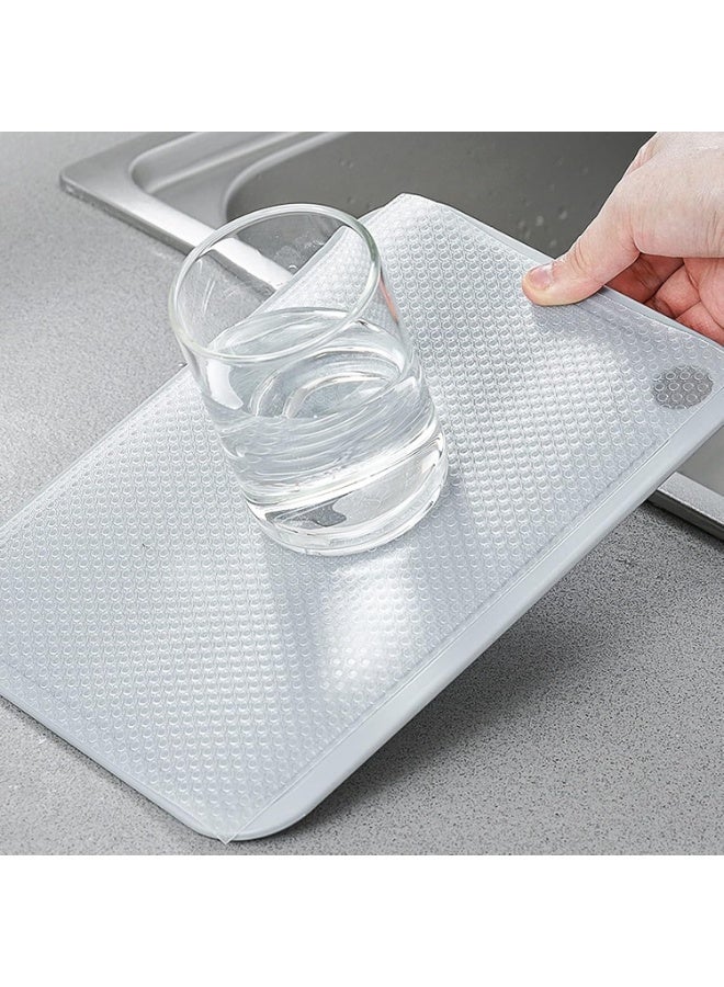 Non-Slip Shelf and Drawer Liner, 45cm x 5m Roll, Waterproof Multi-Purpose Liner for Kitchen Cabinets, Refrigerator and Bathroom, Clear White - Image 2