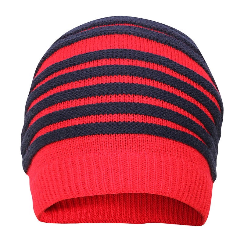 FabSeasons Unisex Red Acrylic Woolen Slouchy Beanie and Skull Cap for Winters - Image 5