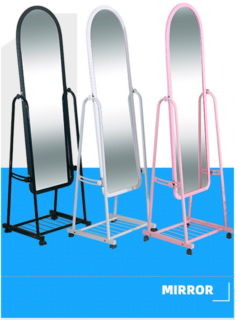 Standing Floor Mirror Full Body Mirror Home Decor Full Length Mirror Pink 160X40 Cm  - Image 2