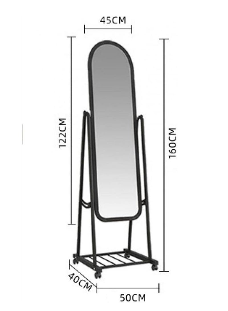 Standing Floor Mirror Full Body Mirror Home Decor Full Length Mirror Pink 160X40 Cm  - Image 5