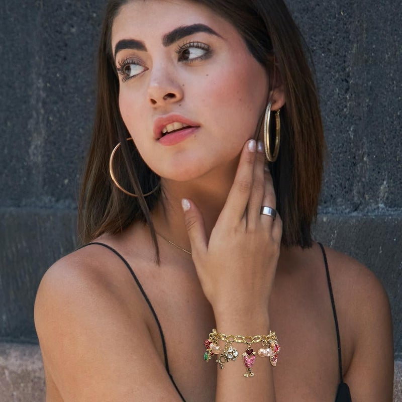 Madison Tyler Heart Charm Bracelet - Gold Chain Bracelet for Women - Adjustable Chain Bracelet - Love Bracelets - Jewelry Gift for Women - Image 3
