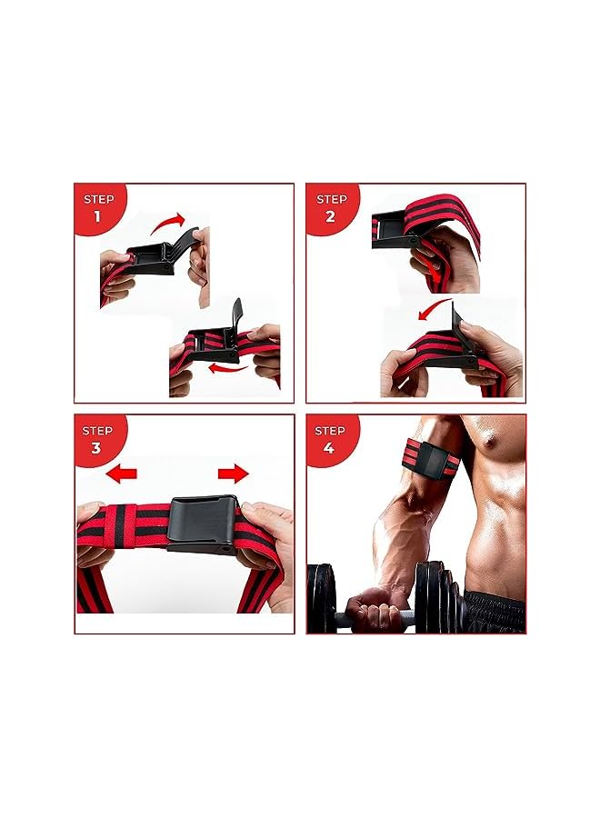 S-TOP REVHQ Blood Flow Restriction Bands for Legs, Arms, Glutes Occlusion Training bfr bands for Women help gain Muscle Building for Exercising your Thigh Butt & Squat Fitness, Pack 4 - Image 2