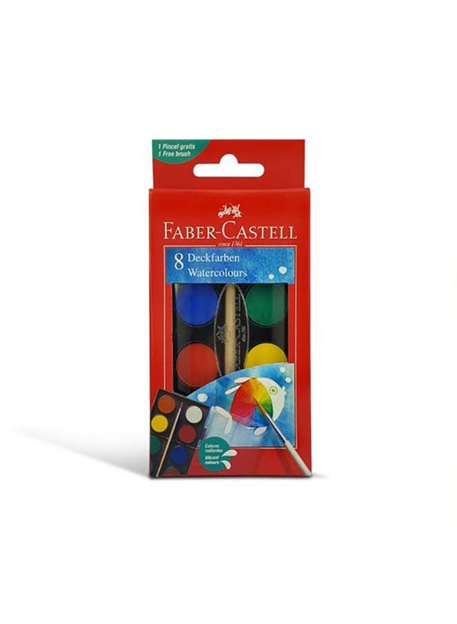فابير كاستل الوان مائية 8 الوان مع فرشاة قطر 24 ملم متعددة الالوان - Image 1