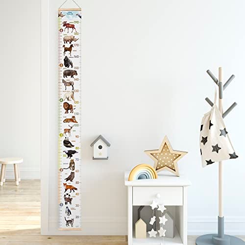 LIFELIKO Personalised Growth Chart for Animal Lovers, Removable Wall Ruler for Boys and Girls, Kid’s Room Decoration (Multicolor) - Image 5