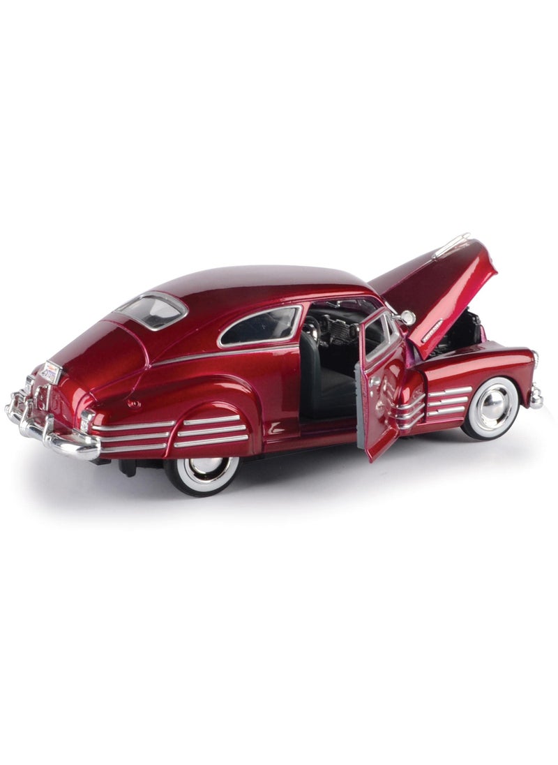 Motor Max 1948 Chevy Aerosedan Fleetline, Red - Motormax Premium American 73266 - 1/24 Scale Diecast Model Car, unisex-children  - Image 2