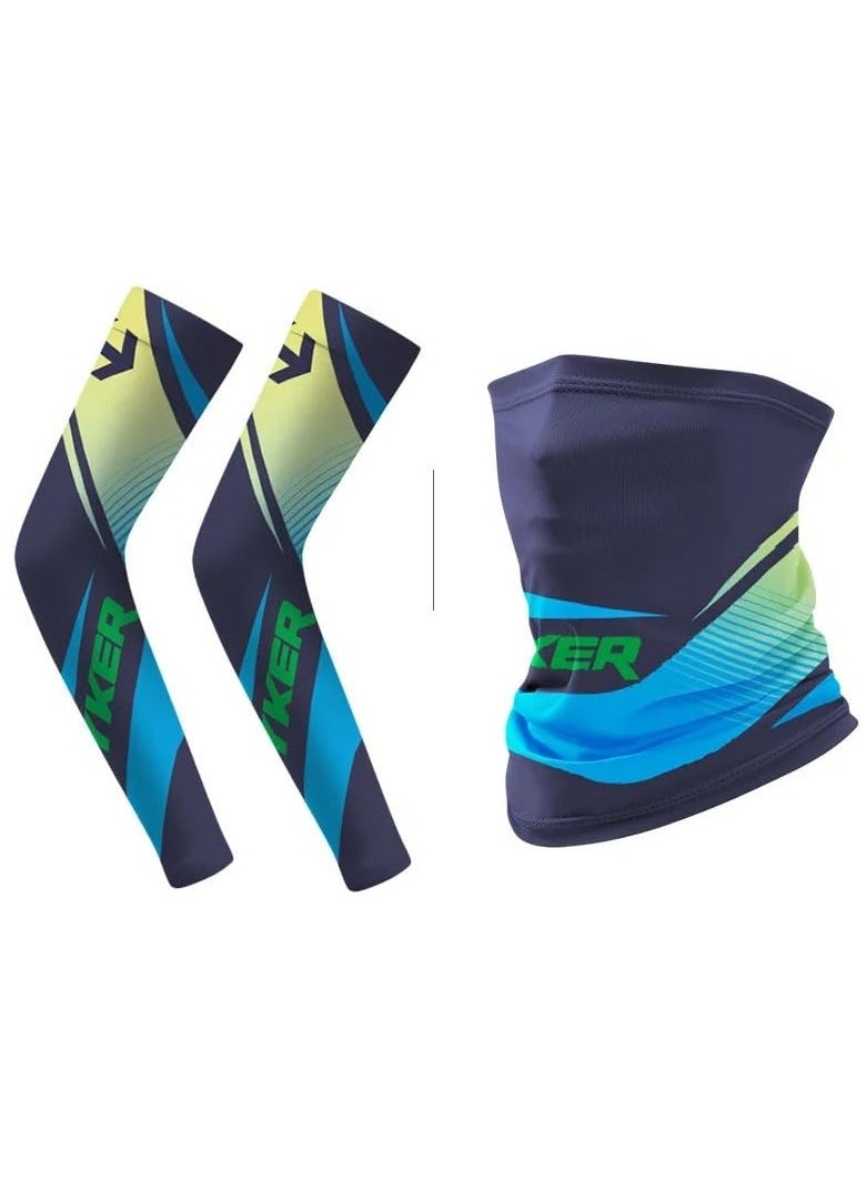 BreeJooy Anti-UV Arm Sleeve for Men Mask Cool Muff Summer Breathable Driving Arm Cover Cycling Sun Protection Neck Warmers Sports Elastic  - Image 1