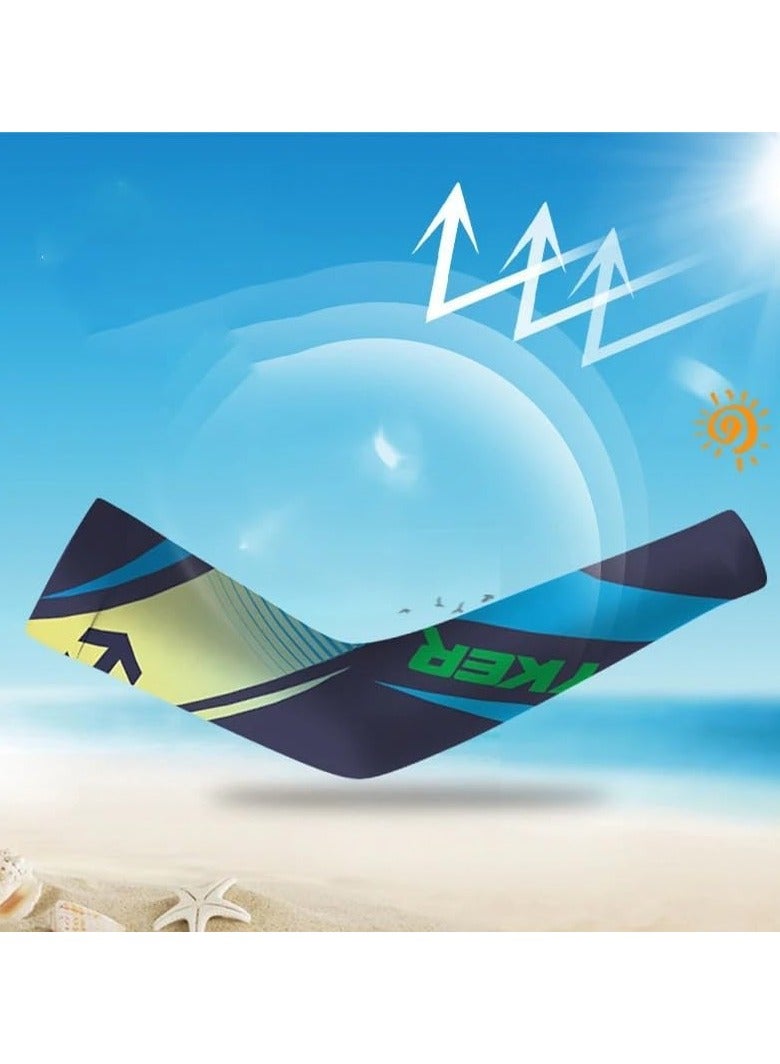 BreeJooy Anti-UV Arm Sleeve for Men Mask Cool Muff Summer Breathable Driving Arm Cover Cycling Sun Protection Neck Warmers Sports Elastic  - Image 3