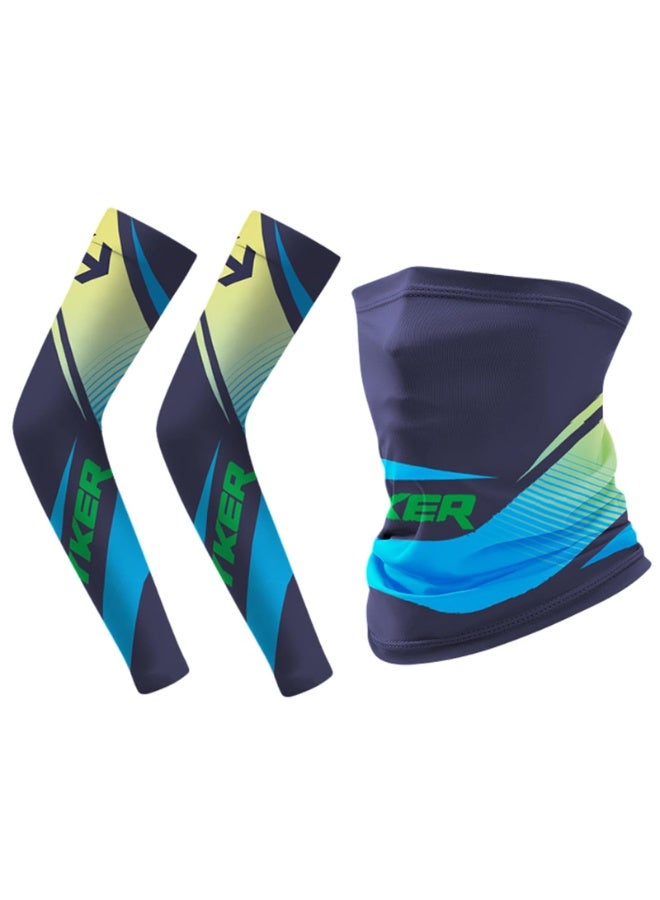 BreeJooy Anti-UV Arm Sleeve for Men Mask Cool Muff Summer Breathable Driving Arm Cover Cycling Sun Protection Neck Warmers Sports Elastic  - Image 2