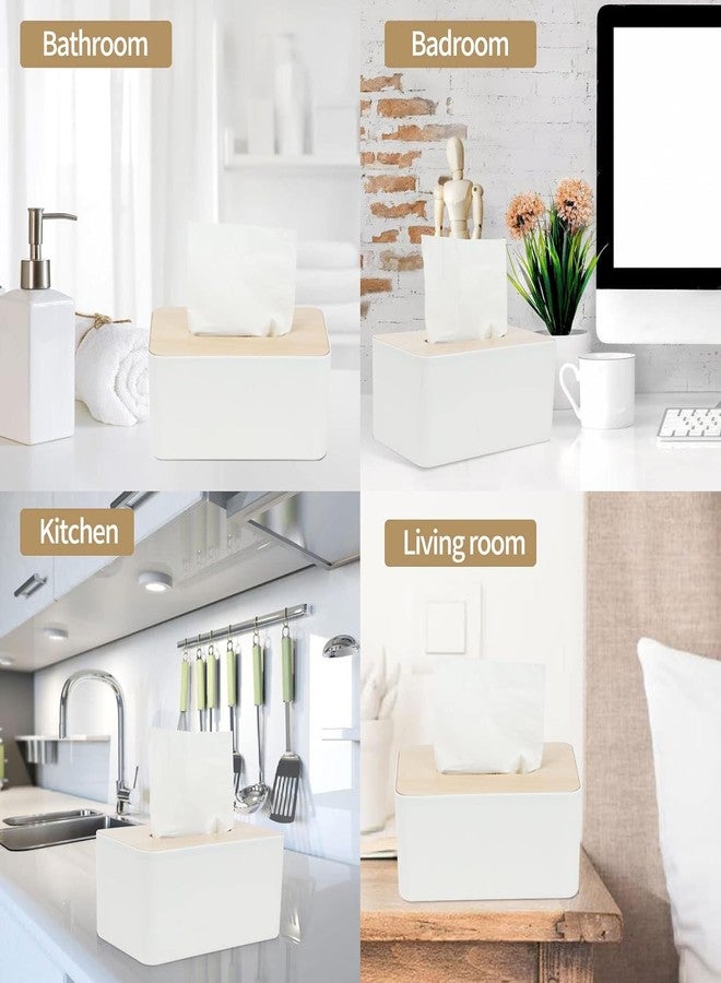 PRAMANTA Tissue Paper Holder with Bamboo Lid – Decorative Napkin Holder for Bathroom, Table, or Dining Room (1Pcs) - Image 5