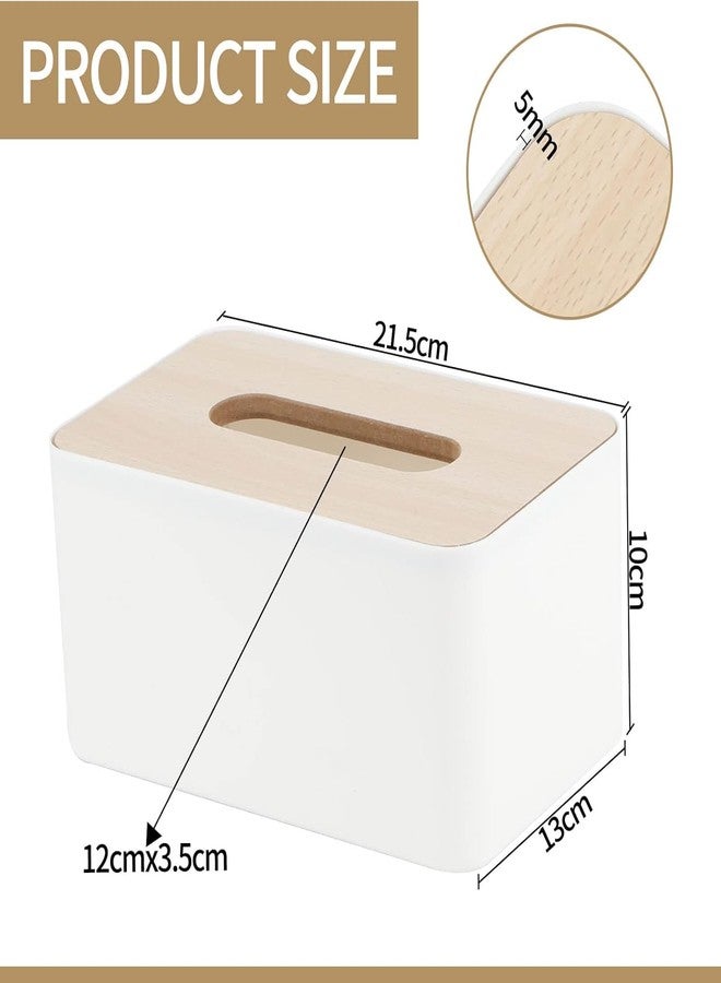 PRAMANTA Tissue Paper Holder with Bamboo Lid – Decorative Napkin Holder for Bathroom, Table, or Dining Room (1Pcs) - Image 3