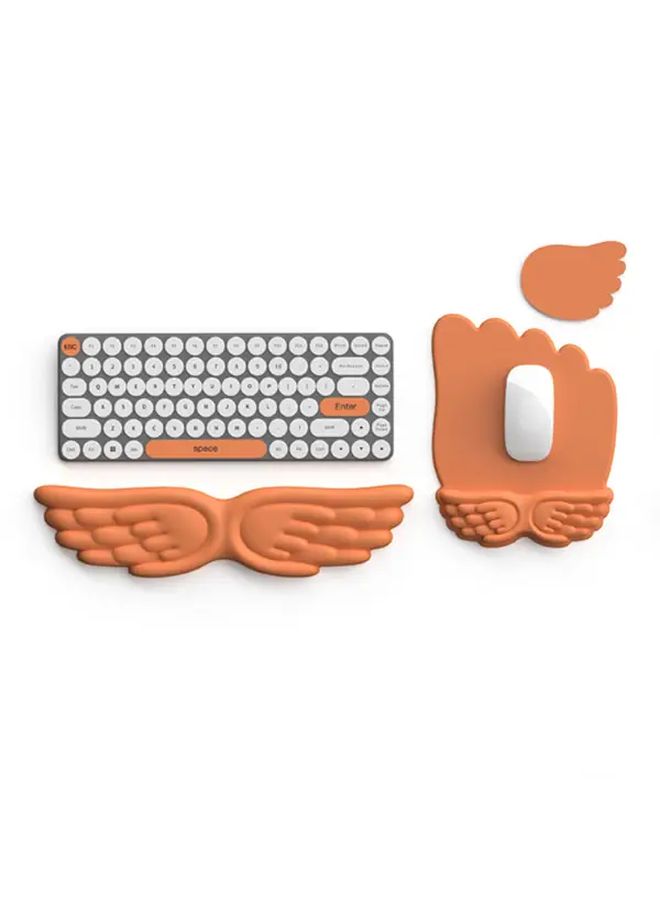 Mint Green 3 Piece Angel Wings Wrist Rest Mouse Pad Set Memory Foam Comfort Support - Image 5