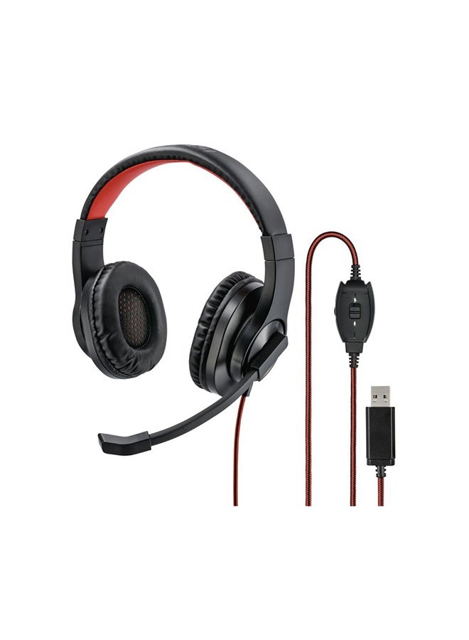 Hama "HS-USB400" PC Office Headset, Stereo, black- Cable 2M - Image 1