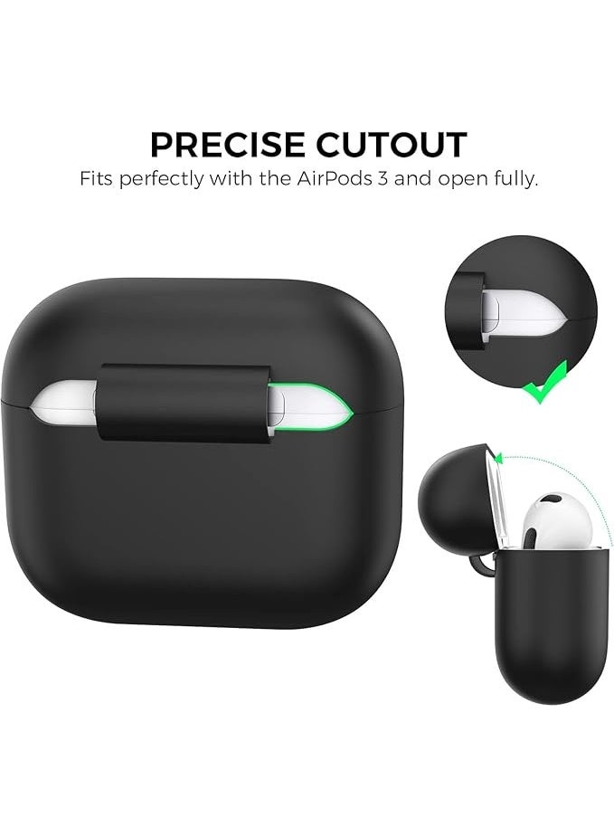 حافظة سيليكون لسماعه ايربود 3 - اسود - Image 4