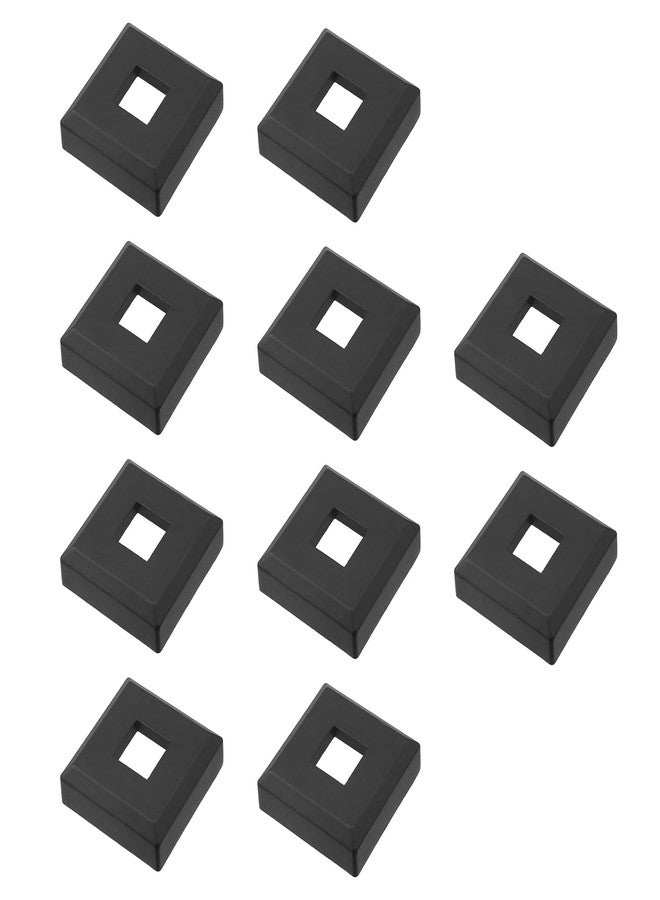 Antrader Square Baluster Shoes,Staircase Balusters Stair Spindle Shoes for Indoor Staircase Balusters Satin Black Slant Shoes Use for 1/2" Square Staircase Baluster,Aluminium Alloy,10Pcs - Image 1