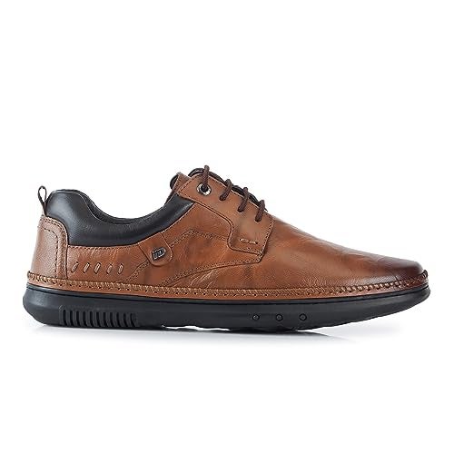 ID Tan Lace-Up Dual Shade Casual Shoes for Men - Image 4