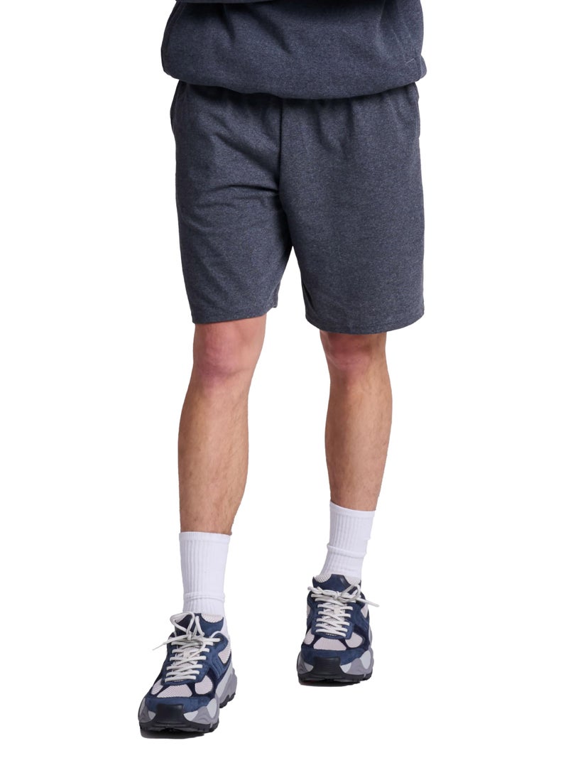 Russell Athletic Mens Cotton & Jogger with Pockets Athletic Shorts, Basic Cotton - Black Heather, Large US - Image 1