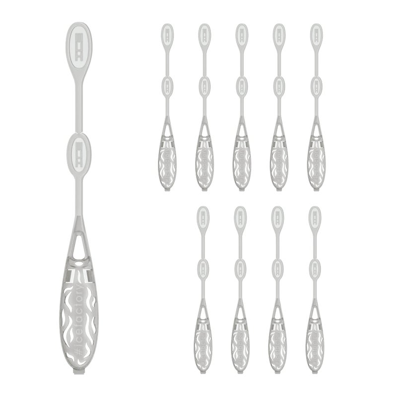 Chrome Cherry Icicle Drink Stirrer Swizzle Sticks for Smokey Drinks (Use with Dry Ice) (10 pack) - Image 1