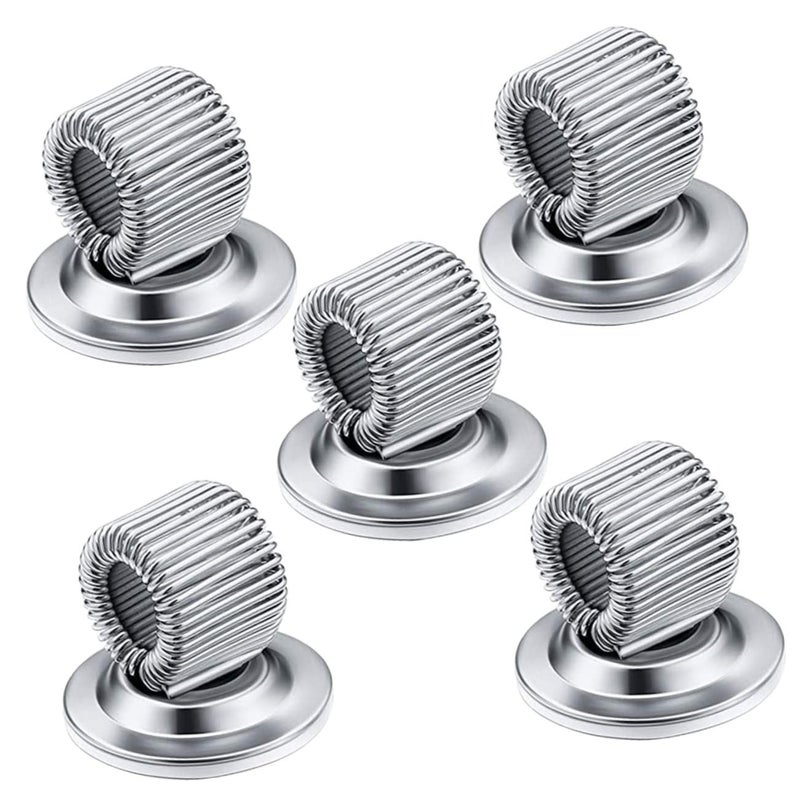 5 Pack Self Adhesive Pen Clip Holder Sturdy Metal Springs Ring For Nurse Pencil Accessory - Image 2