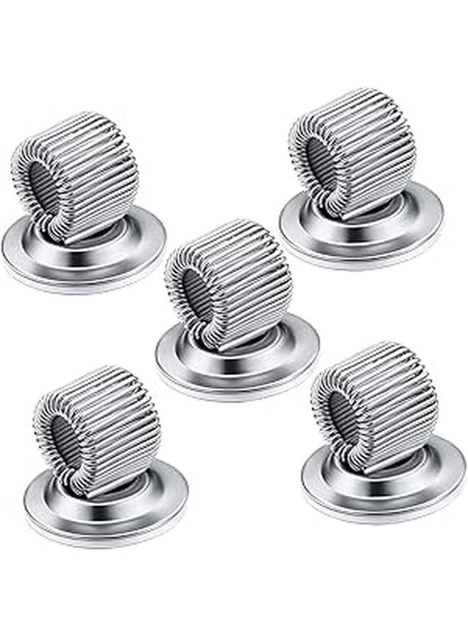 5 Pack Self Adhesive Pen Clip Holder Sturdy Metal Springs Ring For Nurse Pencil Accessory - Image 1