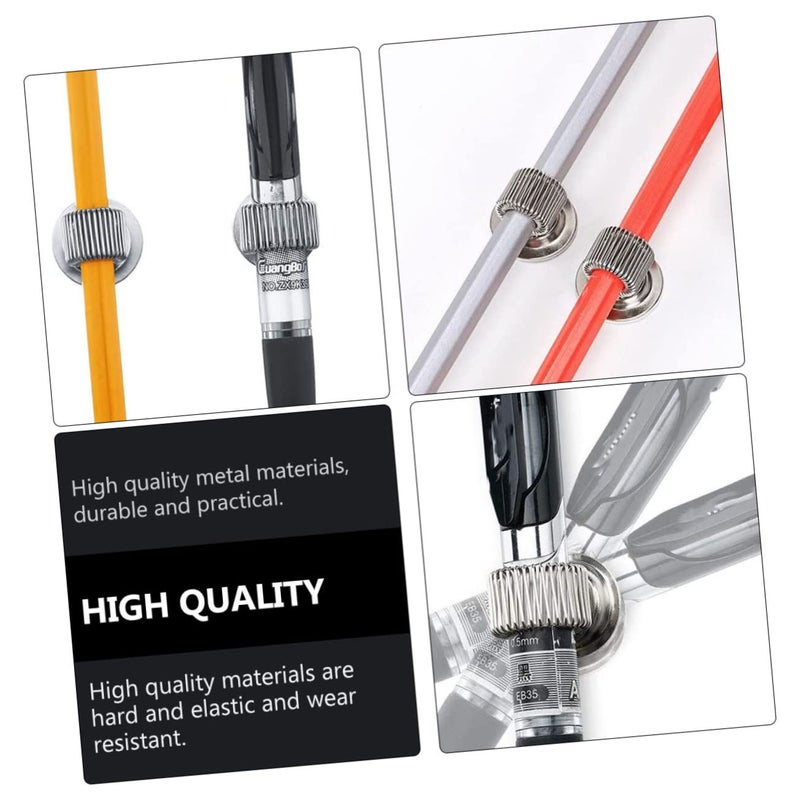 5 Pack Self Adhesive Pen Clip Holder Sturdy Metal Springs Ring For Nurse Pencil Accessory - Image 4