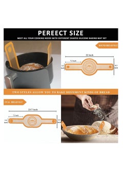 MIXDE 2 Pcs Silicone Bread Sling Dutch Oven,Best Silicone,Non-Stick & Easy Clean Reusable Silicone Bread Baking Mat,With Extra Long Handles Bread Baking Sheet Liner,Transferable Dough  - Image 2