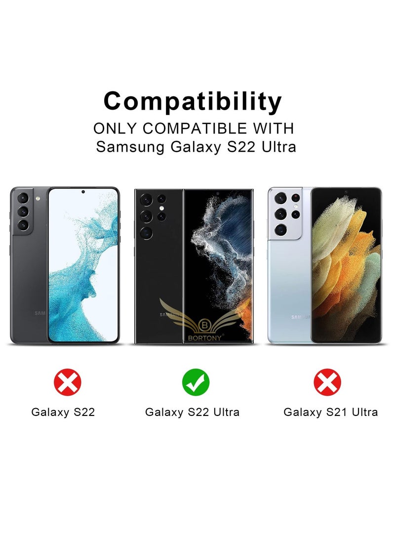 BORTONY S22 Ultra Camera Lens Protector Scratch Resistant Glass for Galaxy S22 Ultra Pack of 2 Camera Lens - Image 3