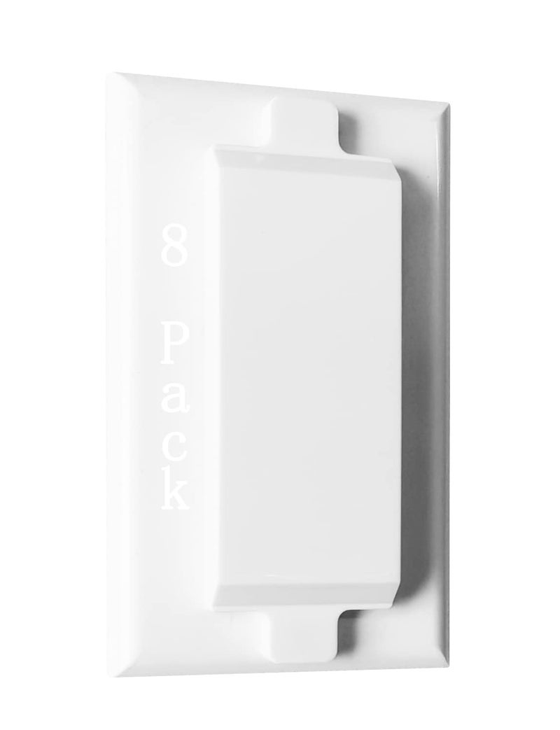 Magnetic Switch Covers ILIVABLE Light Switch and Outlet Cover for Flat Modern Switches Not Child Proof White 8 Pack