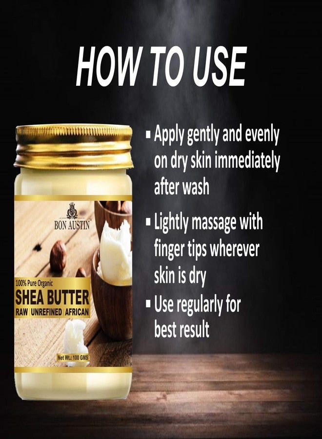 Bon Austin 100% Pure & Natural Shea Butter | Raw & Unrefined Body & Face Moisturizer | Deep Hydration for Dry Skin, Hair, Stretch Marks & Anti-Aging | Ideal for Hair Mask & Skin Care | 100g Pack (100 gram) - Image 5