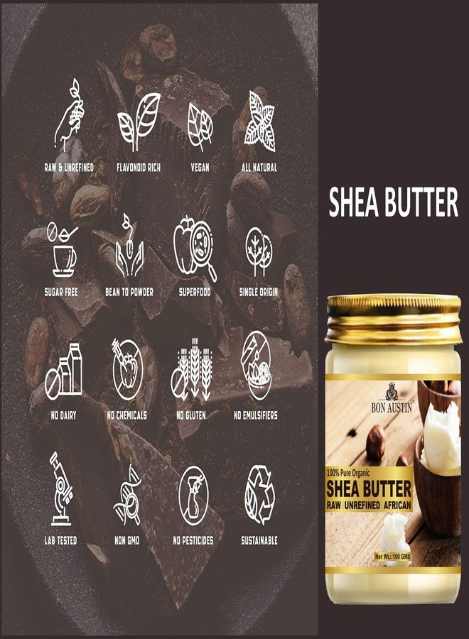Bon Austin 100% Pure & Natural Shea Butter | Raw & Unrefined Body & Face Moisturizer | Deep Hydration for Dry Skin, Hair, Stretch Marks & Anti-Aging | Ideal for Hair Mask & Skin Care | 100g Pack (100 gram) - Image 2