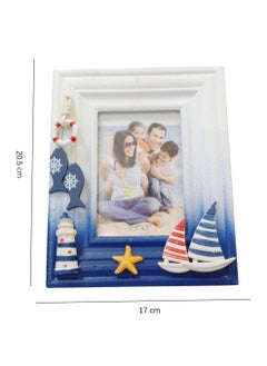 Beach Themed Picture Frame  Coastal Photo Frame with Seahorse, Starfish, Seashell, and Fish Decorations - Nautical Decor for Home, Office, or Beach House - pzsku/Z4E0CB0E7D94E27B651BCZ/45/_/1719993496/13676704-eb31-4300-8709-30b002a497ee