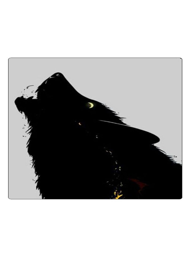 RKN Printed Anti-Slip Gaming Mouse Pad Grey/Black/Yellow