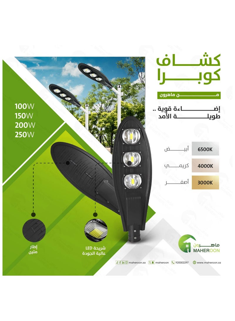 ماهرون فانوس شارع كوبرا  150 واط 3000K - Image 1
