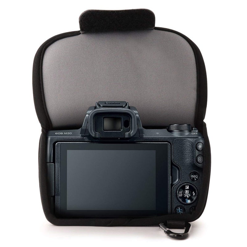 MegaGear Ultra Light Neoprene Camera Case Compatible with Canon EOS M50 II, EOS M50, M5 (15-45mm),Gray - Image 4