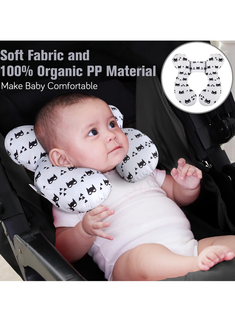 دايتويز وسادة سفر للأطفال ومقعد السيارة ووسادة ناعمة لدعم الرأس والرقبة ووسادة سفر للرقبة مناسبة للأطفال من سن 0 إلى 1 سنة - Image 2