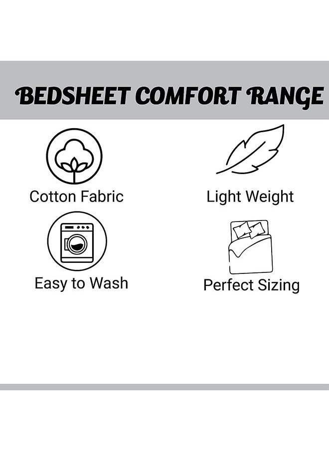 Eworld - 6-Piece Premium King Size Bedding Set, White Striped Design-1 Full/King Size Luxury Bedsheet with Stripped Pattern with 1 Soft Duvet and 4 Pillowcases – Suitable for Home and Hotels - Image 1