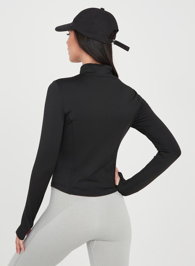 ستايلي اكتيف جاكيت رياضي بأكمام طويلة وفتحات للإبهام - Image 2