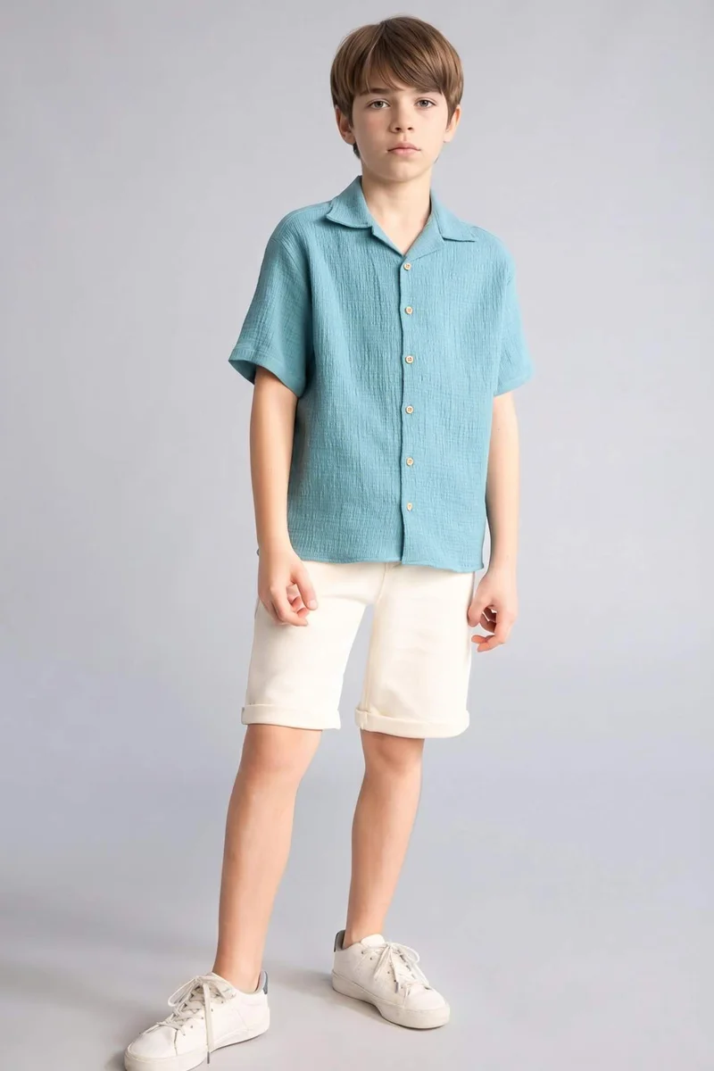 ديفاكتو Boy Oversize Fit Short Sleeve Shirt