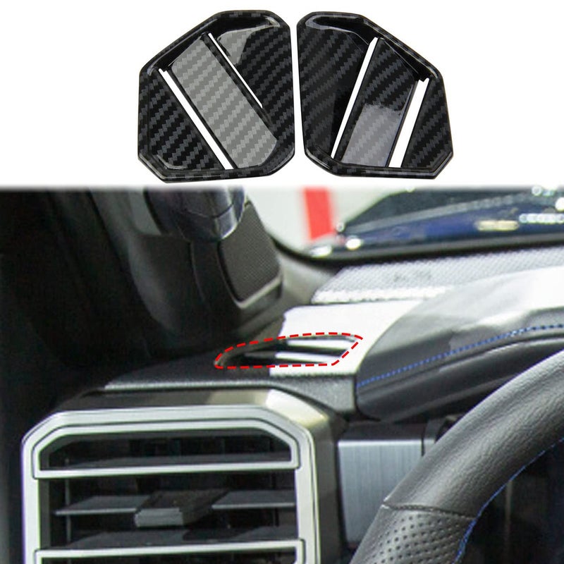 Fewshaw Carbon Fiber Air Vent AC Outlet Cover Trim Above Dashboard Accessories for Toyota Tundra 2022 Sequoia 2023