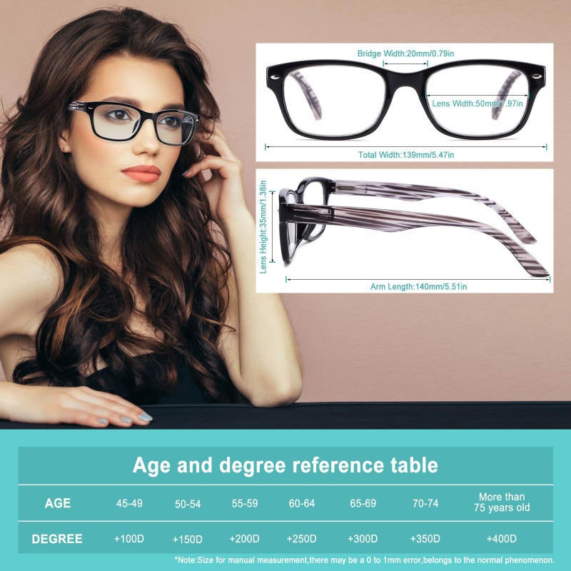 Bloexclu 6 Pack Reading Glasses For Women Men Blue Light Blocking Spring Hinge Computer Readers  Anti Eyestrain/Glare (6 Mixed C1  1  Diopters) - Image 2