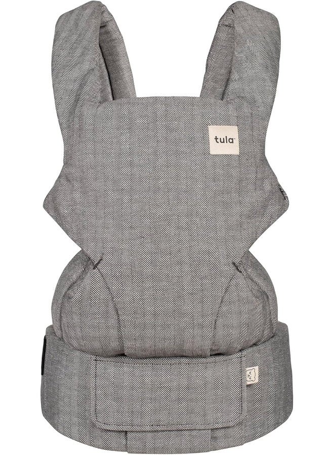 TULA Baby Tula Explore Carriers - Breathable Baby Carrier Newborn to Toddler - Adjustable Toddler Carrier - Multiple Ergonomic Positions Front and Back - Ergonomic Fit for 7-45 lb - Linen, Ash - Image 1