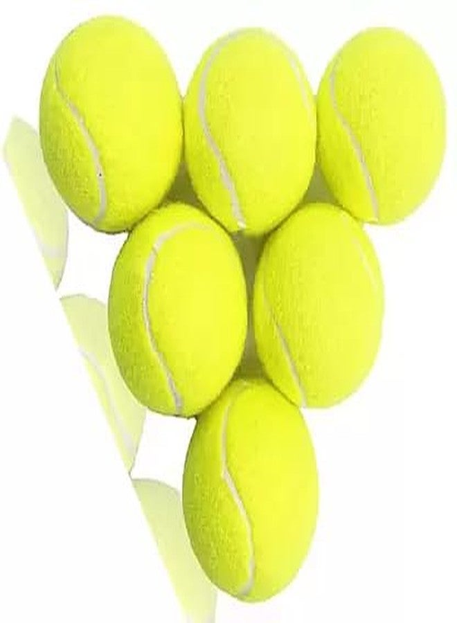 KAVYARA Rubber Super Bounce Tennis Ball - Lightweight & Durable for Tennis Courts and Cricket Tournaments - Ideal for All Matches (Pack of 6) - Image 1