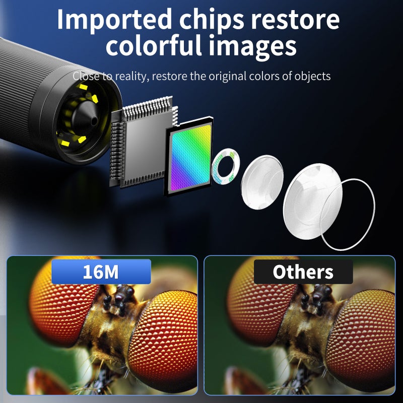 7 Inch IPS Digital Microscope 16MP 1000X Ultra-Precise Focusing Camera 1080P Video Microscope 8 LED Lights for Coin PCB Plants - Image 4